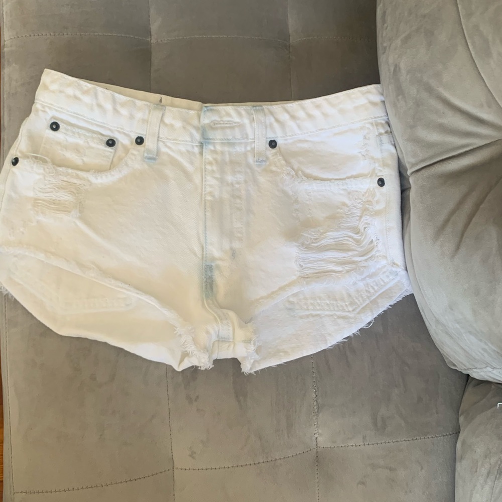 Carmar white jean shorts